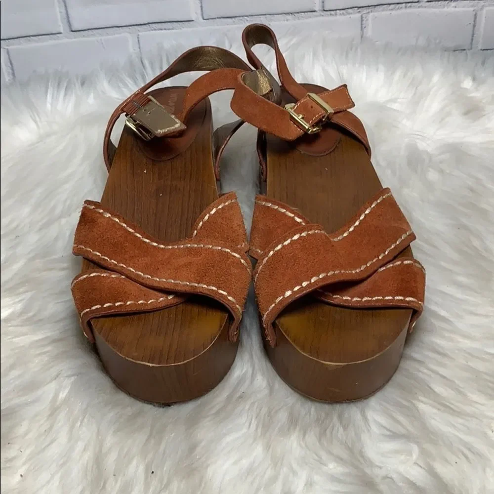 Sam‎ Edelman Brylee Rust Suede Platforms Sz…